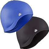 The Friendly Swede Silicone Long Hair Swim Caps -...