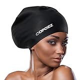 COPOZZ Extra Large Swim Cap, Designed for Long Hair...
