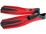 Mares Superchannel Full Foot Scuba Fins (Red)