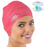 Silicone Swim Cap for Long Hair, Swimming Cap for Women...