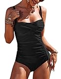 Ekouaer Retro Vintage One Piece Pin Up Bikini Monokinis...