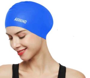 Aegend Swim Cap is the Best swim cap for long thick hair