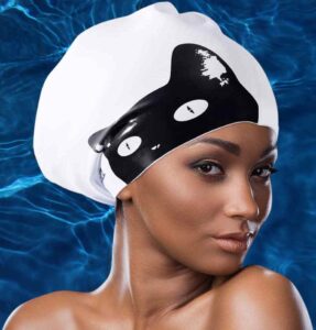 COPOZZ Extra Large Stylish Swim Cap For Kinky Hair