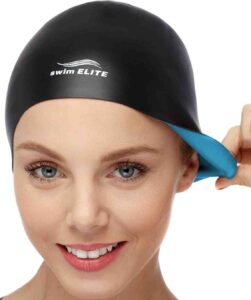 2-in-1 Premium Silicone Swim Cap - Reversible - Wear It...