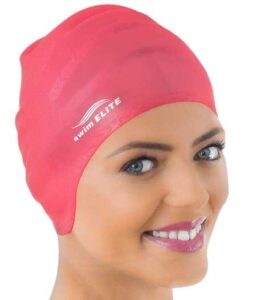SWIM ELITE Swim Cap For dyed hair to Reduce Water Drag