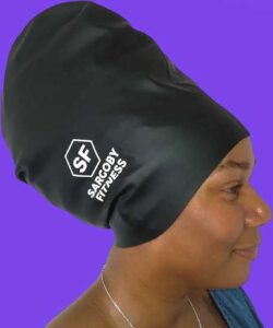 Sargoby Fitness Swim Cap For long Curly Hair
